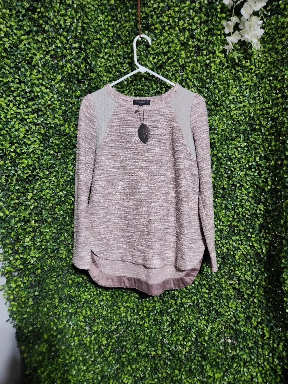 Sanctuary Blush Purple Knit Pullover Sweater Size Small